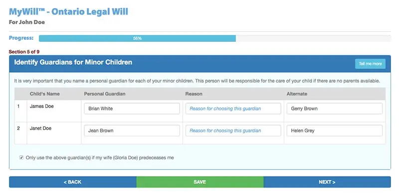 Guardian in a Will