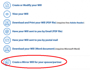 Creating a Mirror Will