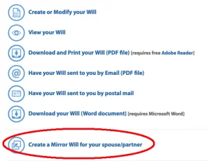 Creating a Mirror Will