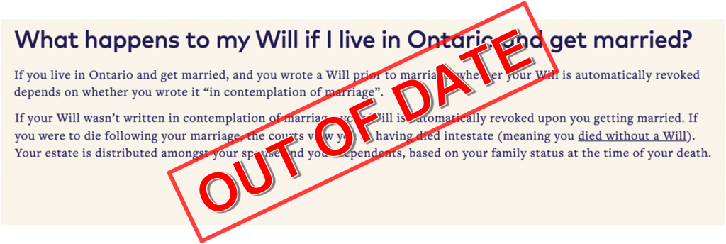 Changes in Ontario law