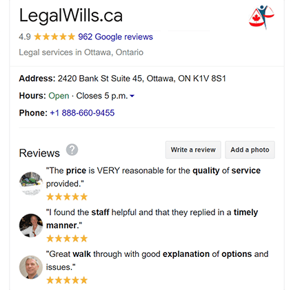 LegalWills.ca Reviews