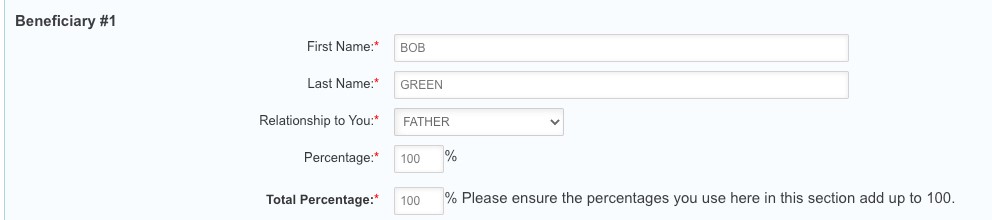 No Group Beneficiary