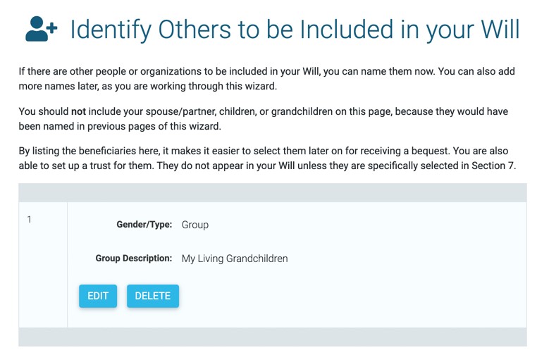 LegalWills.ca Group Beneficiary