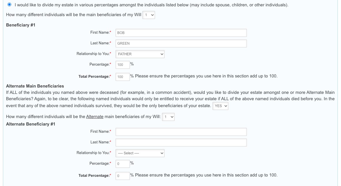 Alternate Beneficiary