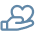 heart in hand icon